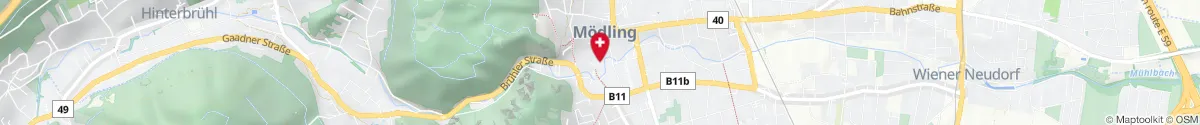 Kartendarstellung des Standorts für Alte Stadtapotheke Mödling "Zum heiligen Othmar" in 2340 Mödling